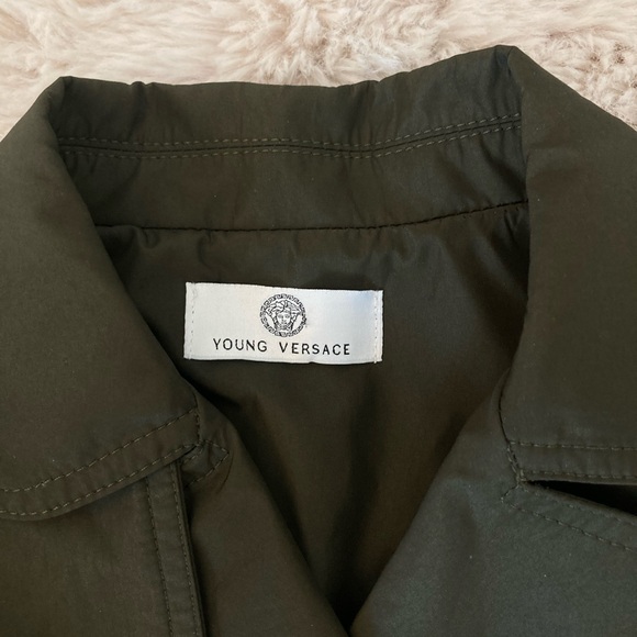 Young Versace Military Green Girls Jacket - Picture 2 of 10